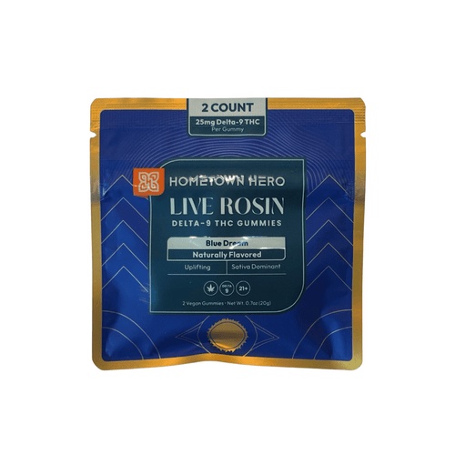 LIVE ROSIN 50MG THC 2 COUNT / Granddaddy Purps - blueberry